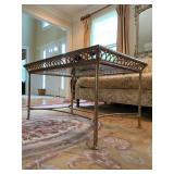 Gilt Coffee Table with Glass Inset 