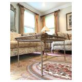 Gilt Coffee Table with Glass Insert 