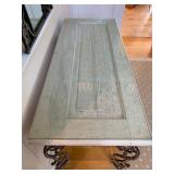 Door Top Iron Base Console Table with Mirror 