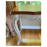 Fremarc Dinning Room Set, Six Carved Frame Rush Seat Chairs, Sideboard and Hutch