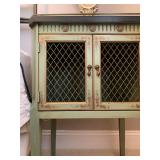 Vintage Hand Painted Chinoiserie Bedroom Set with Marble Top 