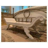 Antique Carved Frame Bench 