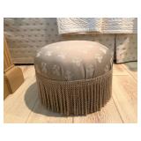 Fleur De Lis Fringe Ottoman 