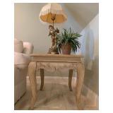 Glass Inset Stand, Figural Lamp  