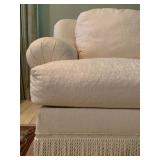 Rowe Furniture Fringe Accented Armchair and Ottoman 