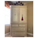 White Wash Armoire 
