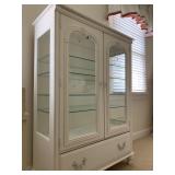 Vintage Display Cabinet with Glass Shelves 