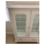 Vintage Display Cabinet with Glass Shelves 