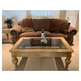 Rustic Two Piece End Table and Coffee Table Set 