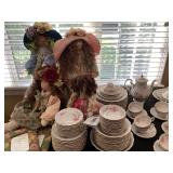 Little Souls, Inc, Soft Body Dolls, Forest Bavarian Porcelain Dinnerware, Blossom Time