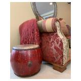 Antique Drum, Handmade Throw 