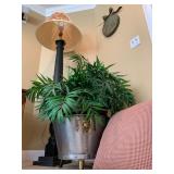 Lion Handle Tub, Wooden Column Lamp 