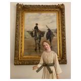 Georges Haquette, French, 1854-1906, Oil on Canvas, Italian Wooden Body Doll 