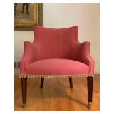 Sloped Arm Accent Chairs, PAIR 