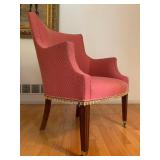 Sloped Arm Accent Chairs, PAIR 
