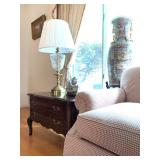 Lladro, Paloma, Rose Medallion Chinese Export Pottery Floor Vases, Waterford Lamp, Rapids Furniture 