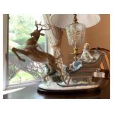 Lladro, Winter Wonderland, Waterford Lamp 