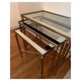 Mirrored Top Nesting Tables 