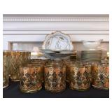 Culver Valencia 24K Gold Plated Glassware 