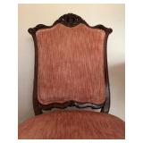 Carved Frame Accent Chairs, Pair 