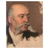 Man with Mustache, 19th Century, Oil on Canvas Board  