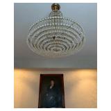Mid Century Drop Crystal Chandelier 