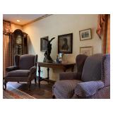 Wingback Armchairs, PAIR 