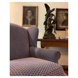 Wingback Armchairs, PAIR 