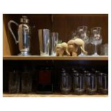 Vintage Barware, Dorothy Thorpe Style Silver Rim 