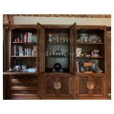 Three Piece Wall Unit with Brass Medallion 