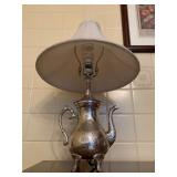 Silver Plate Tea Pot Lamp 