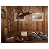 Vintage Desk Lamp, Vintage Cast Iron Tape Dispensers 