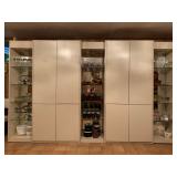 Vintage Mirrored Back Wall Unit Cabinet 