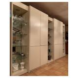 Vintage Mirrored Back Wall Unit Cabinet 