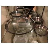 Vintage Barware, Doroty Thorpe Style with Silver Rim 