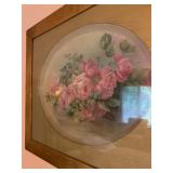 Hand Painted Plate, Framed 
