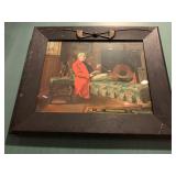 Vintage Lithograph, Pipe Smoker 