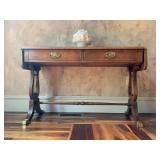Baker Furniture  Drop Leaf Console Table with Lyre Base