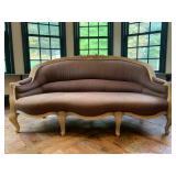 Louis XV Style Antique Settee with Carved Frame