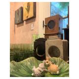 Antique Cabinets, Green Glass, Fitz and Floyd