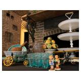 Hummels, Vintage Barware, Enameled Three Tier Buffet Stand