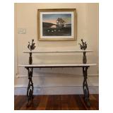 French Iron and Marble Pastry Table