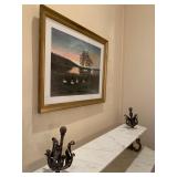 French Iron and Marble Pastry Table