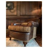 Mixed Media Leather Club Chair