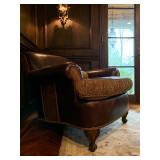 Mixed Media Leather Club Chair