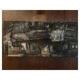 Mahogany Desk, Collage on Board, Chase, 2001