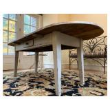 Antique Rounded Edge Pine Farm Table 