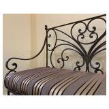 Antique Wrought Iron Garden Bench 