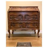 French Provincial Style Slant Front Desk 