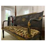 Antique French Cane Back Settee  